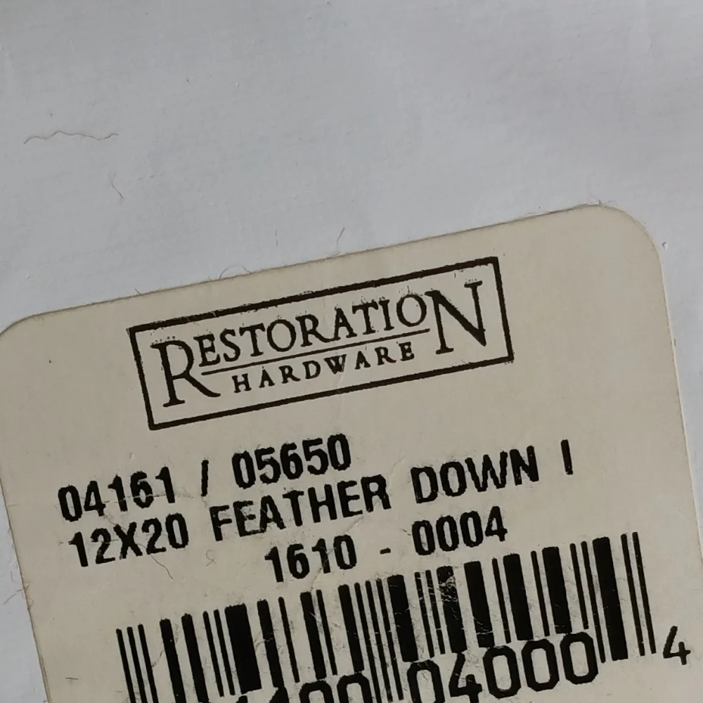 Restoration Hardware Chenille Stripe Lumbar Pillow + Insert SINGLE 12
